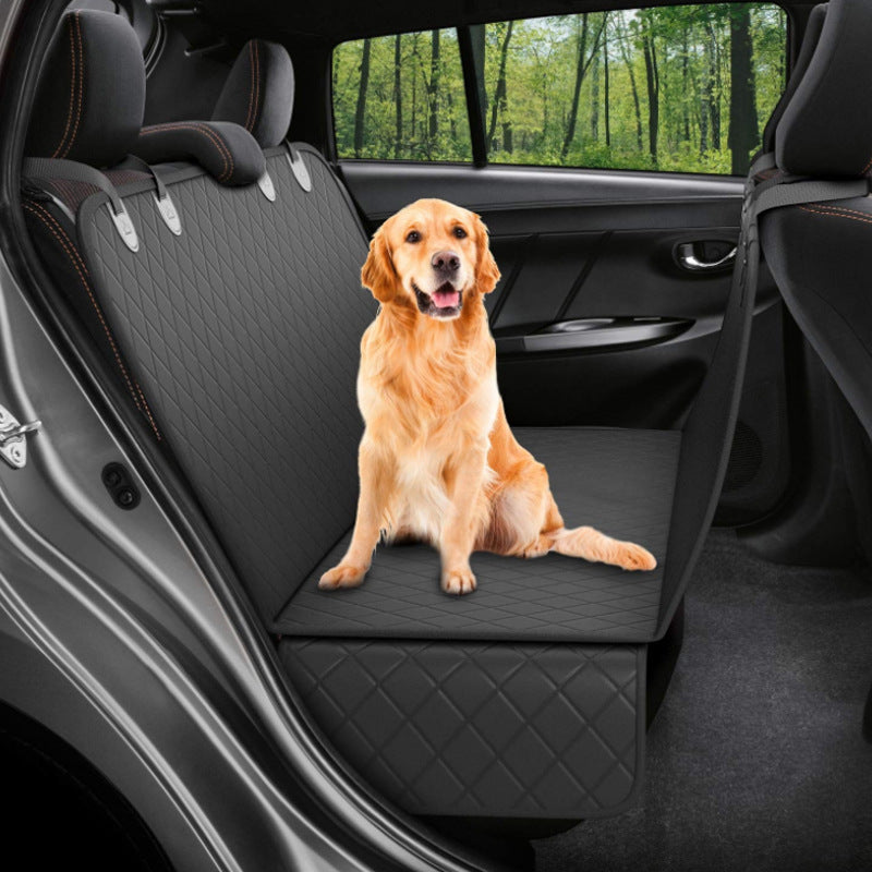 Dog Car Seat Cover Mat With Zipper And Pocket For Travel