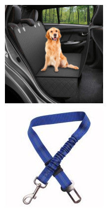 Dog Car Seat Cover Mat With Zipper And Pocket For Travel