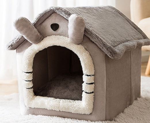 Foldable Pet House Enclosed Cave Sleep Kennel