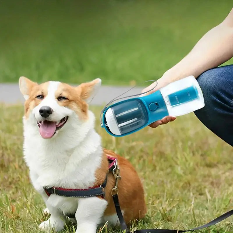 Three-in-one Portable Dog Water Drinking Cup w/ Food & Garbage Bag