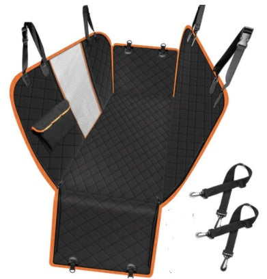 Dog Car Seat Cover Mat With Zipper And Pocket For Travel