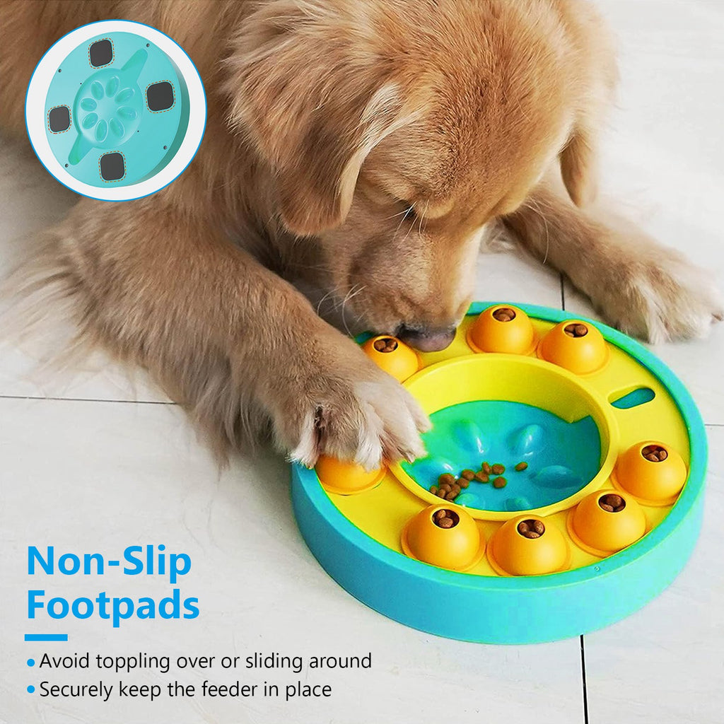 Dog Puzzle Slow Feeding Interactive Treat Dispensing Bowl For IQ Training