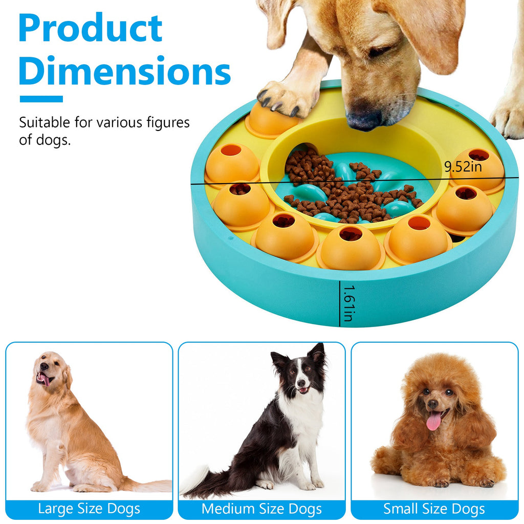 Dog Puzzle Slow Feeding Interactive Treat Dispensing Bowl For IQ Training